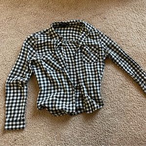Black and white flannel, size small, button up
